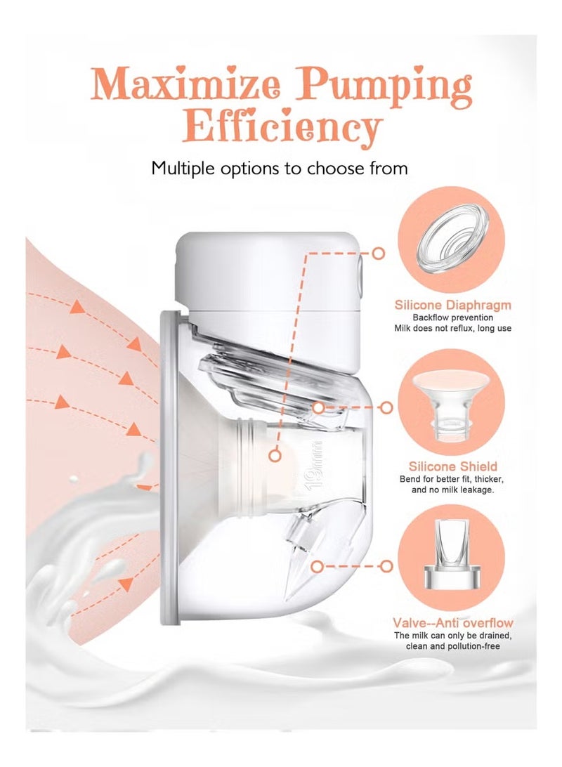 كولا بير 14 قطعة قطع فلنجية 13/15/17/19/21 مم لفلنج/درع مضخات معظم المضخات، قطع خالية من BPA، متوافقة مع مضخات الثدي Momcozy/Spectra/Bellababy/TSRETE/Nuliie. - Image 4